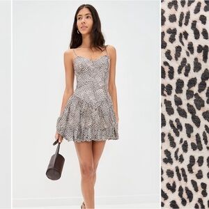 Bardot Animal Print Mini Dress